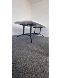 Table de réunion blanc ovale format 2