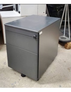 Caisson 2 tiroirs gris