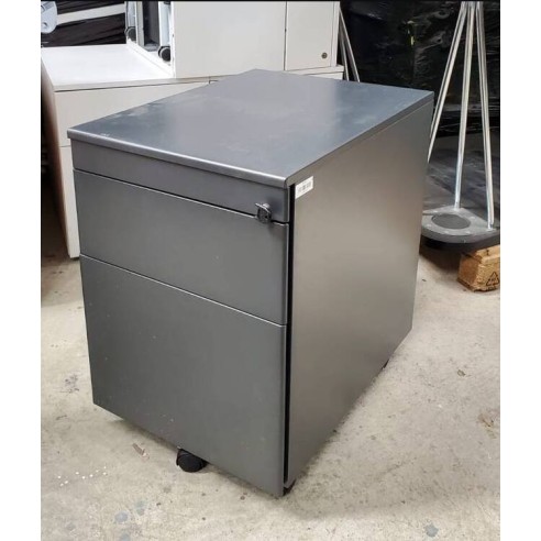 Caisson 2 tiroirs gris