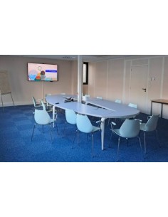 Table de réunion ovale 12 personnes