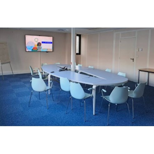 Table de réunion ovale 12 personnes
