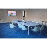 Table de réunion ovale 12 personnes