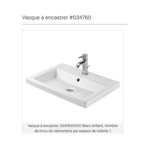 Vasque, DURAVIT - Design Classics - A encastrer