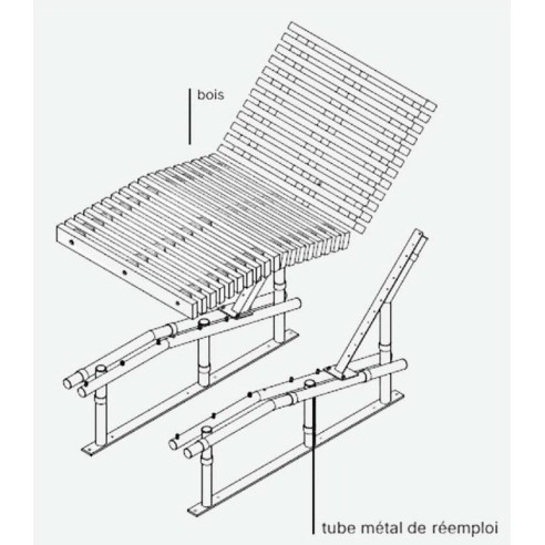 Chaise longue uno Aurore