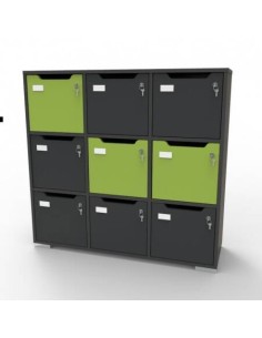 Meuble bois 9 cases