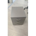 Caisson mobile 3 tiroirs – Aluminium, avec serrure