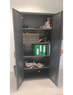 Armoire de bureau 2 portes – Gris anthracite 2