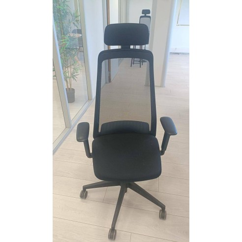 Chaise ergonomique de bureau – Dossier résille, appui-tête