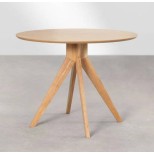 Table ronde de réunion 100 cm – Bois naturel