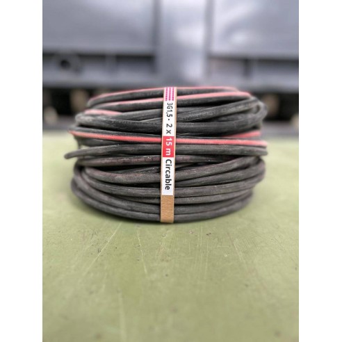 Câble U1000 R2V - 3G1,5 mm² - 15ml en couronne de 2 câbles