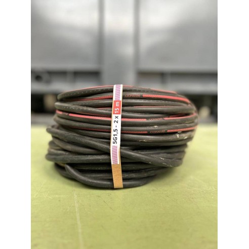 Câble U1000 R2V - 5G1,5 mm² - 15ml en couronne de 2 câbles