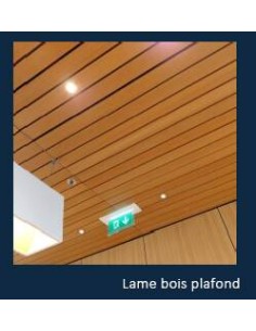 Faux plafond en lames bois