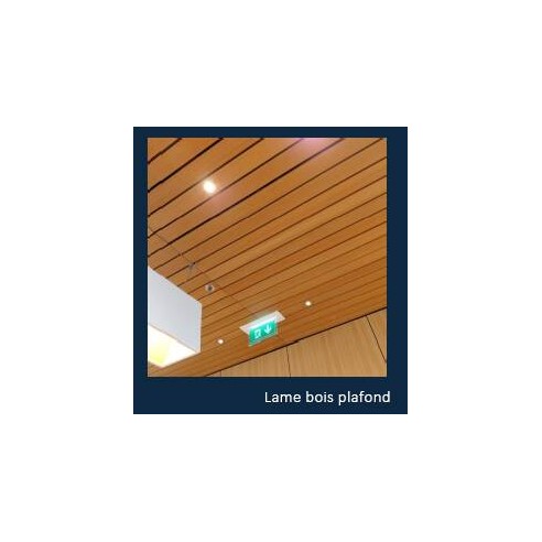 Faux plafond en lames bois