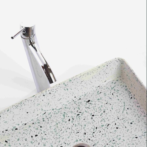 Vasque rectangulaire en matières recyclés