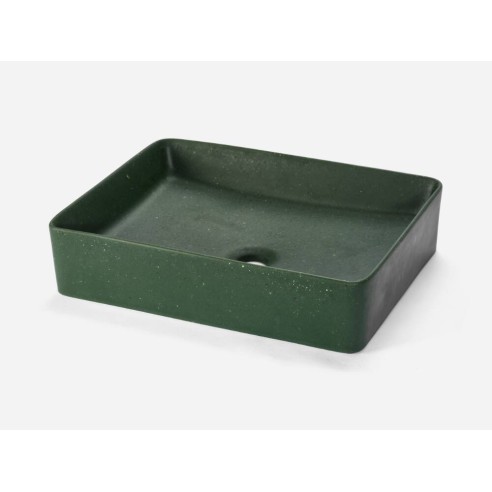 Vasque rectangulaire en matières recyclés