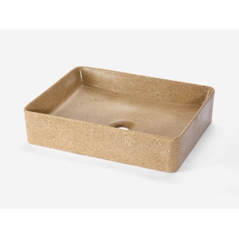 Vasque rectangulaire en matières recyclés