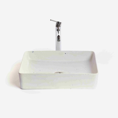 Vasque rectangulaire en matières recyclés