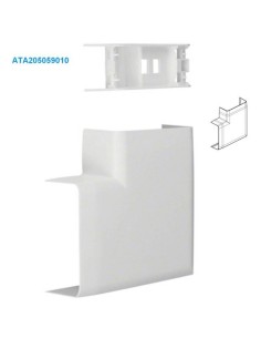 Angle plat TEHALIT blanc paloma pour goulotte