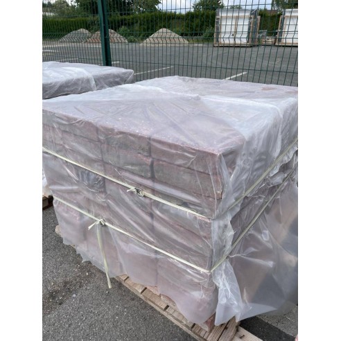 Pavés autobloquants rouges 11x22x6,5