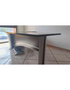 Bureau avec retour coloris Wengé 2