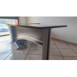 Bureau avec retour coloris Wengé