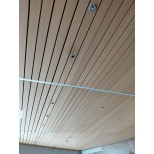 Faux plafond en lames bois
