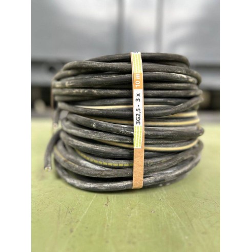 Câble U1000 R2V - 3G2,5 mm² - 10ml en couronne de 3 câbles