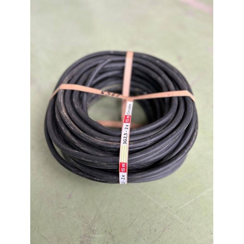 Câble U1000 R2V - 3G2,5 mm² - 15ml en couronne de 2 câbles