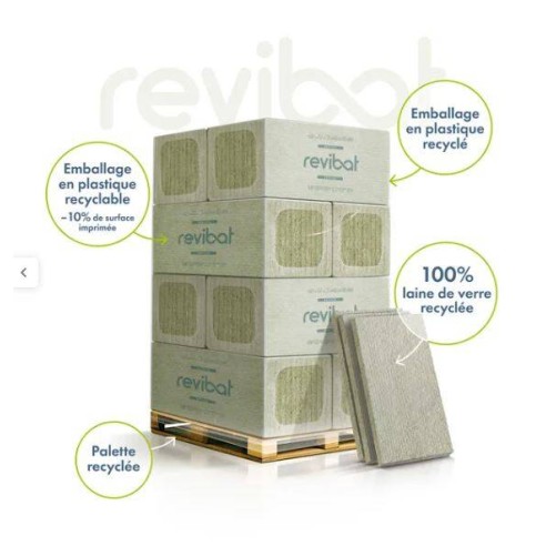Isolant 100% recyclé en laine de verre EP60mm - R1,70