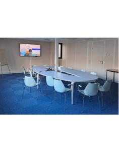 Table de réunion ovale 12 personnes