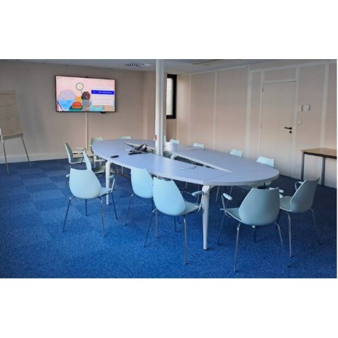 Table de réunion ovale 12 personnes
