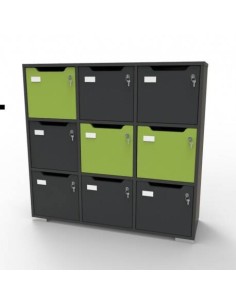 Meuble bois 9 cases