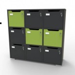 Meuble bois 9 cases