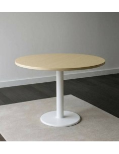 Table ronde pied blanc