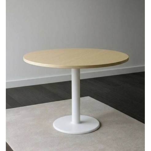 Table ronde pied blanc