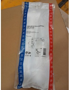 Tubulure pour évier 2 cuves, siphon inclus, entraxe réglable, 1 prise, NF, plastique recyclé