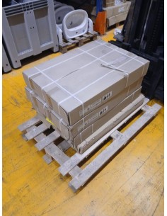 Meuble sous évier 140 cm en mélaminé blanc 16 mm pour lave-vaisselle 2 portes et 1 étagère et vérins de réglage 2