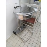 Poubelle sur pieds inox 45×95×50 cm – Réemploi