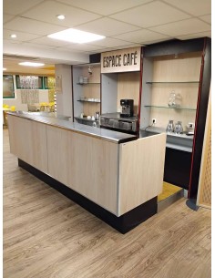 Bar complet avec équipements intégrés 304×114/227×198 cm – Réemploi