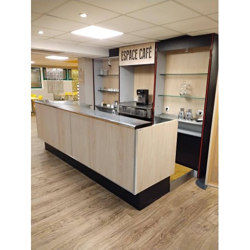 Bar complet avec équipements intégrés 304×114/227×198 cm – Réemploi