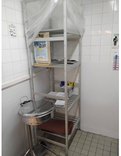 Étagère de stockage aluminium 66×210×56 cm – Réemploi