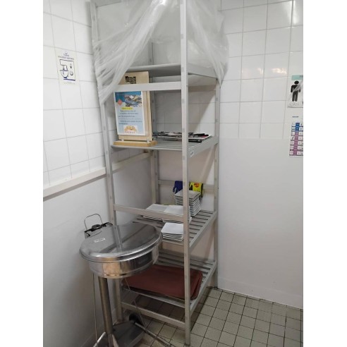 Étagère de stockage aluminium 66×210×56 cm – Réemploi