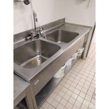 Double évier inox 180×85×70 cm – Réemploi