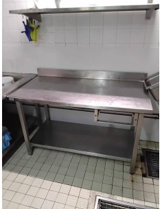 Desserte inox 140×87×70 cm – Réemploi