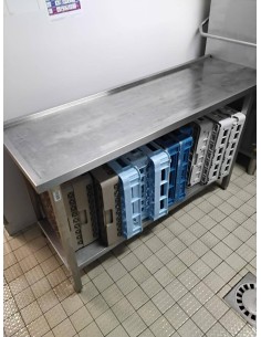 Rail à bacs de plonge 160×90×57 cm – Réemploi