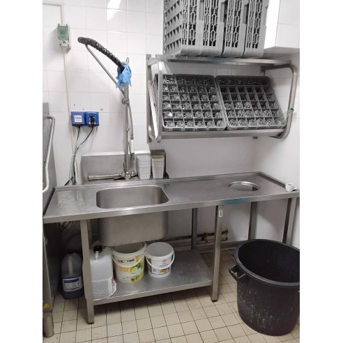 Rail de plonge avec lave-vaisselle 180×87×57 cm – Réemploi