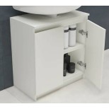 Meuble sous-lavabo l.61 x H.65 x P.35 cm, blanc, Nerea