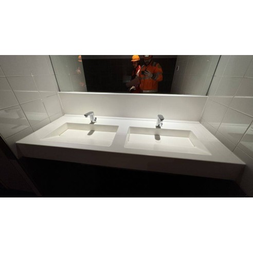 Double vasque encastrée