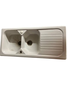 Evier à encastrer 2 bacs avec égouttoir