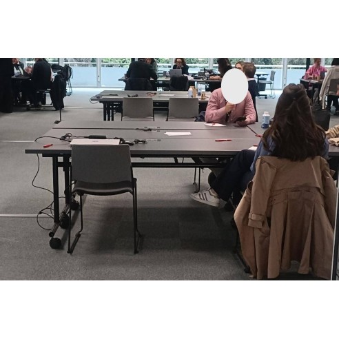 Table de réunion rabattable